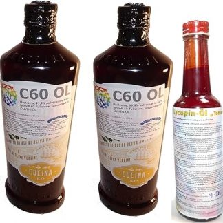 C60 Öl Set - 2 Flaschen C60 Öl plus Tomatenblut Lycopin Öl