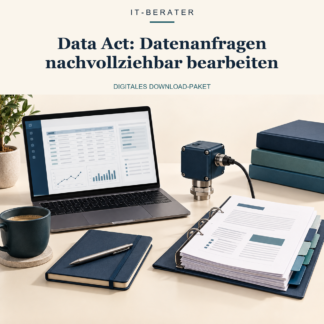 Produktbild: Data Act: Datenanfragen nachvollziehbar bearbeiten – digitales Download-Paket aus dem Runa Mineralis Shop.
