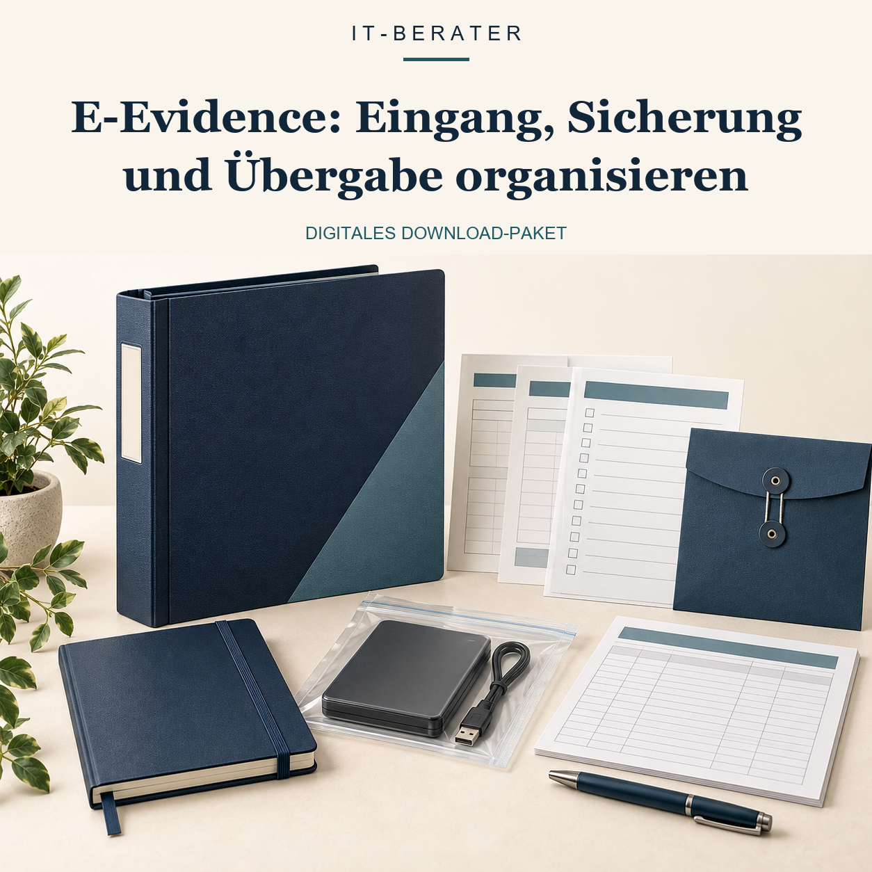 Produktbild: E-Evidence: Eingang, Sicherung und Übergabe organisieren – digitales Download-Paket von IT-Berater.