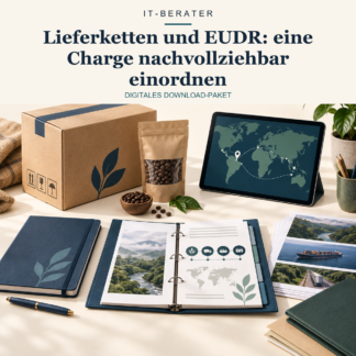 Produktbild: Lieferketten und EUDR: eine Charge nachvollziehbar einordnen – digitales Download-Paket von IT-Berater.