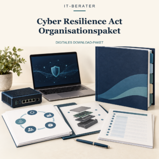 Produktbild: Cyber Resilience Act Organisationspaket – digitales Download-Paket aus dem Runa Mineralis Shop.