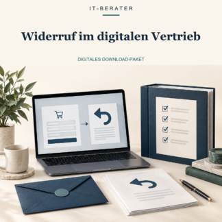 Produktbild: Widerruf im digitalen Vertrieb – digitales Download-Paket von IT-Berater.
