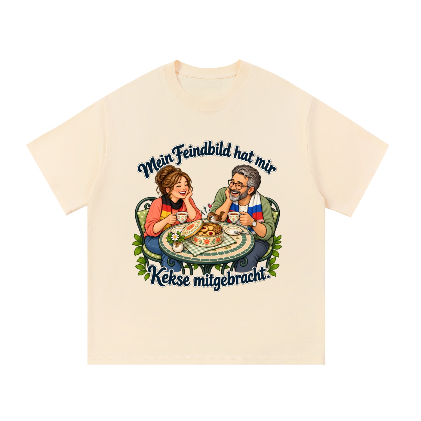 Mein Feindbild hat mir Kekse mitgebracht. (Kekse mitgebracht) – T-Shirt – Bild 10