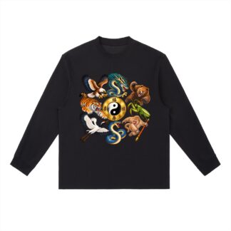 Kung-Fu A – Langarmshirt, Dynamische Tiere