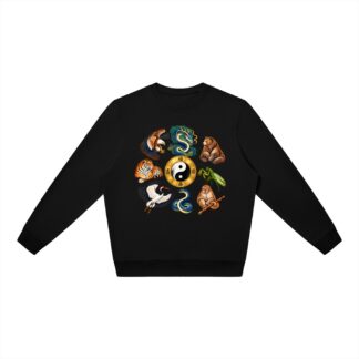 Kung-Fu A – Oversize-Sweatshirt, Freie Komposition