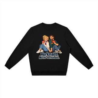 Verknallt. Nicht verfeindet. (Papierherzen) – Sweatshirt
