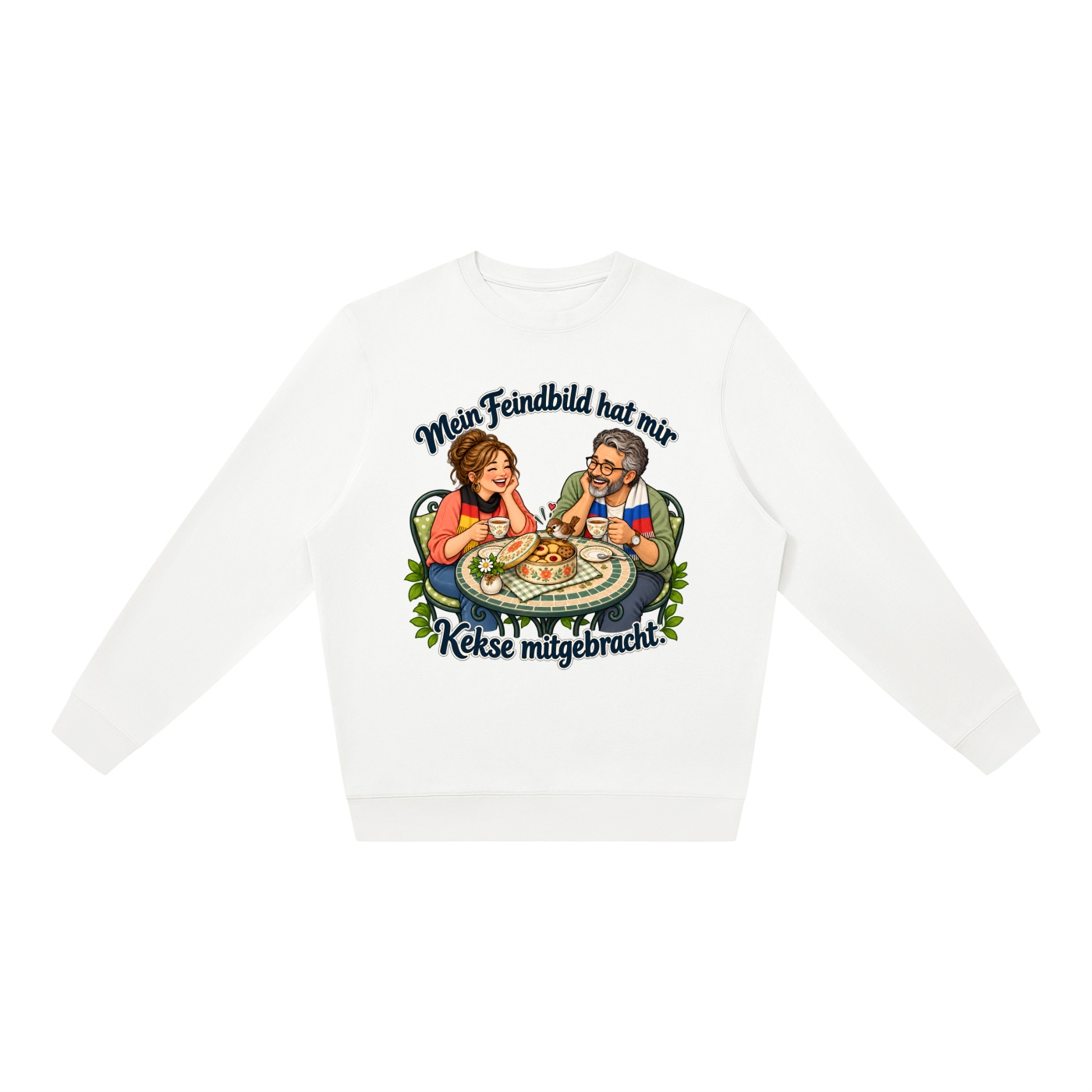 Mein Feindbild hat mir Kekse mitgebracht. (Kekse mitgebracht) – Sweatshirt – Bild 5