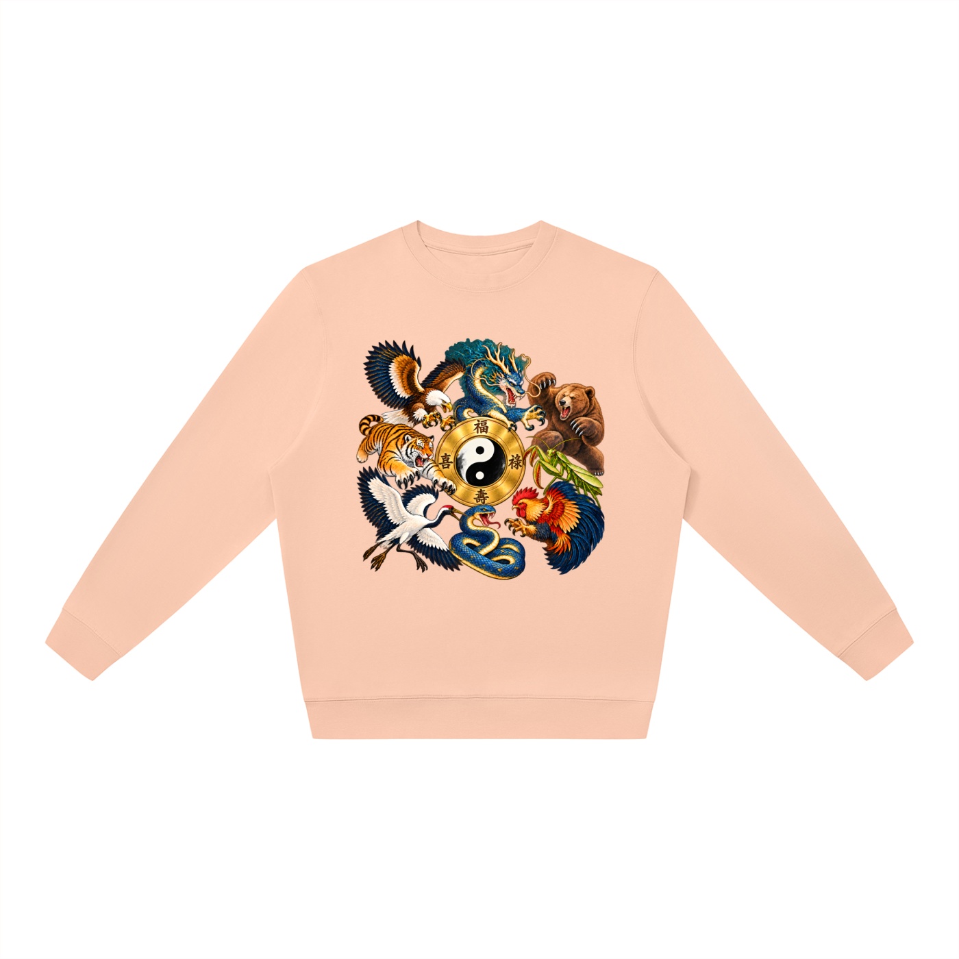 Kung-Fu B – Oversize-Sweatshirt, Dynamische Tiere – Bild 15