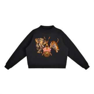 Kalari B – Damen-Fleece-Sweatshirt, Dynamische Tiere