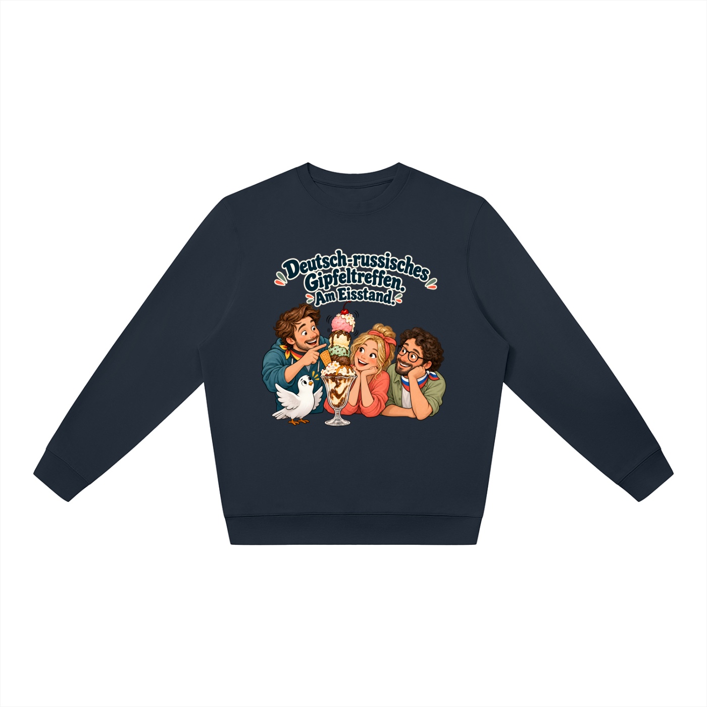 Deutsch-russisches Gipfeltreffen. Am Eisstand. (Gipfeltreffen am Eisstand) – Sweatshirt · Motiv 2 – Bild 9