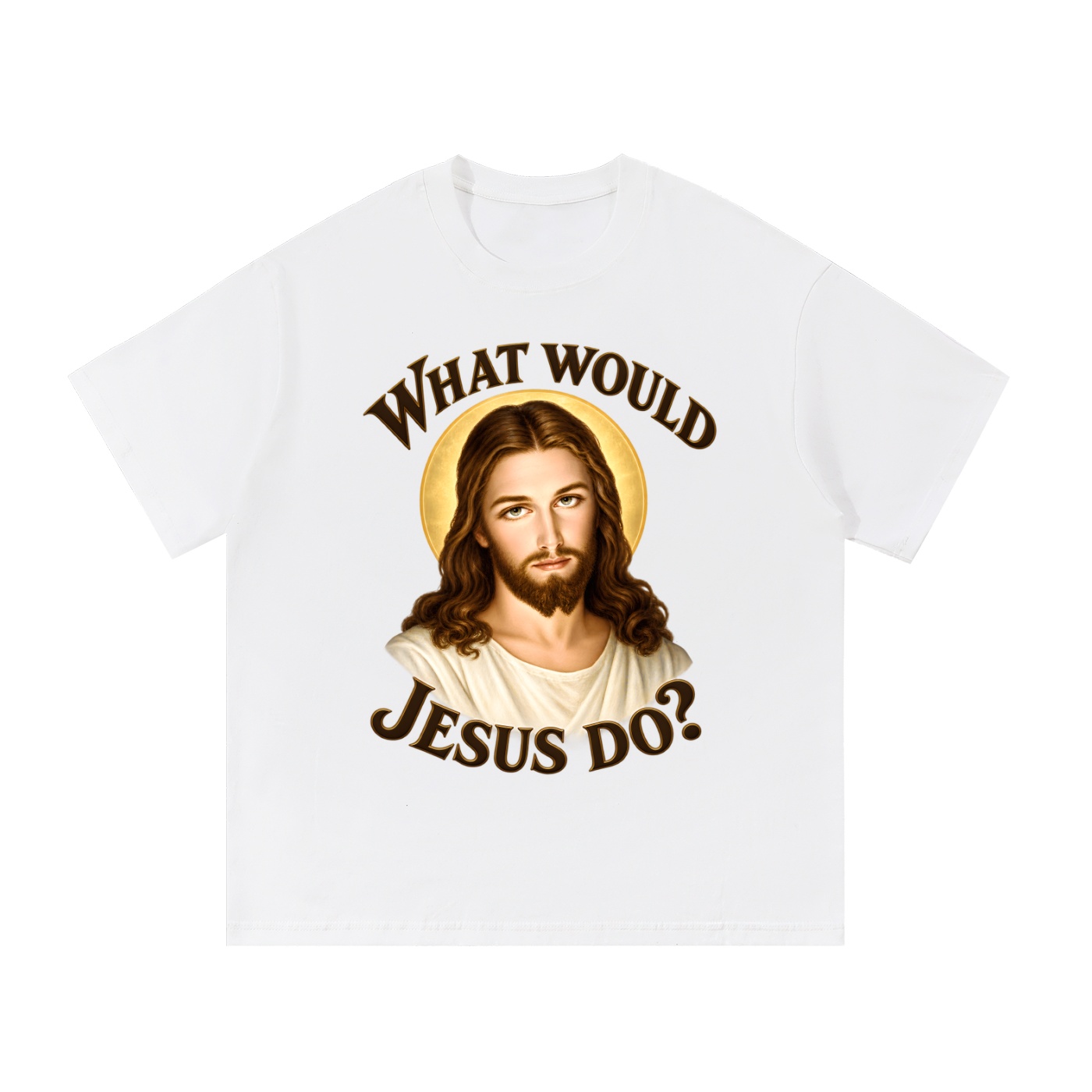 Was würde Jesus tun? Initiale-Stil (Variante 1) – T-Shirt