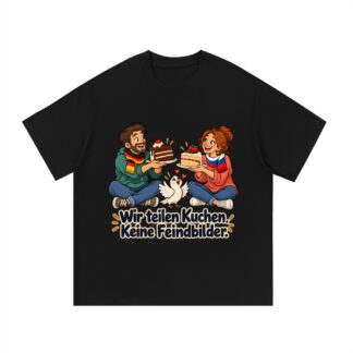 Wir teilen Kuchen. Keine Feindbilder. (Kuchen teilen) – T-Shirt · Motiv 3