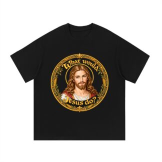 Was würde Jesus tun? Porträt-Kranz (Variante 2) – T-Shirt