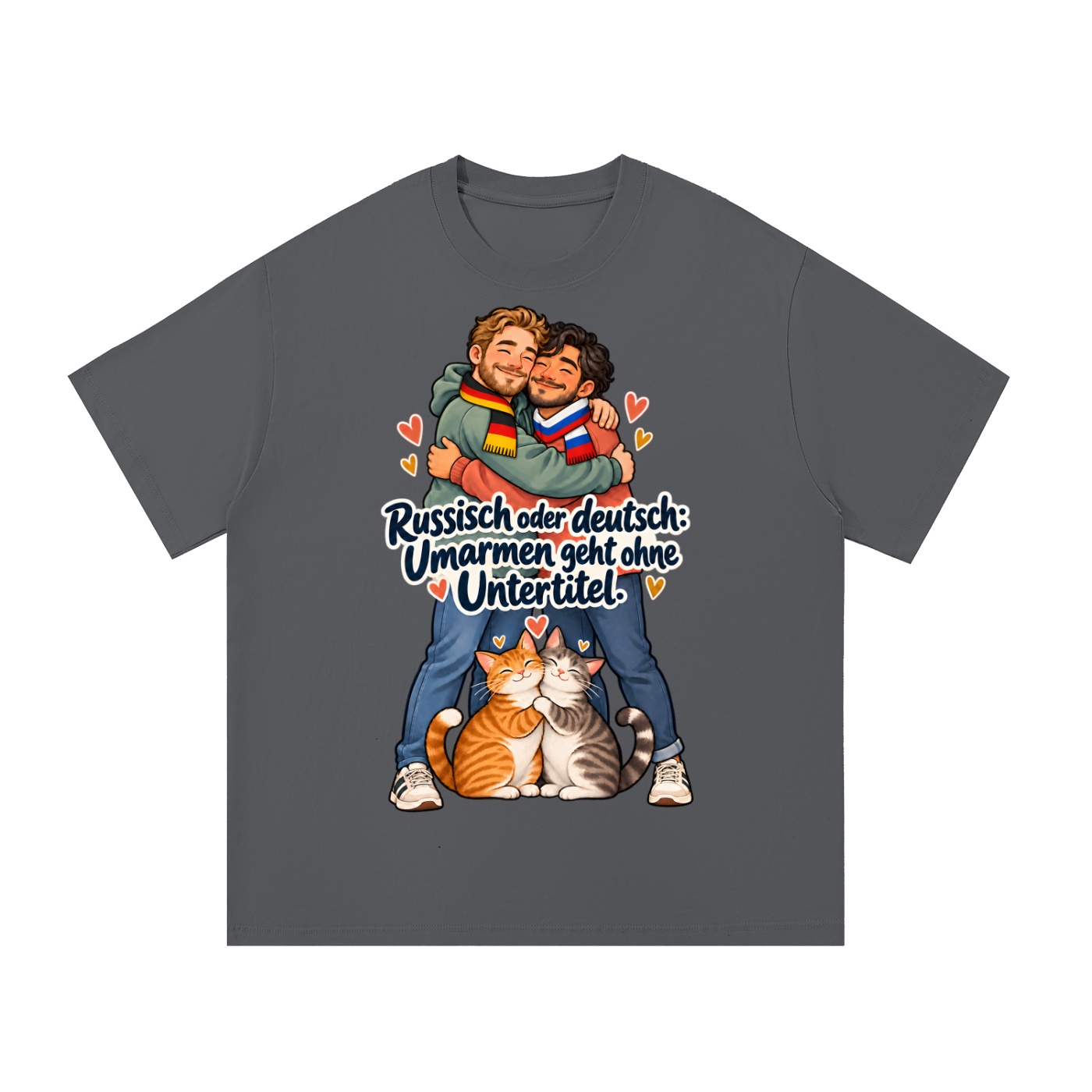 Russisch oder deutsch: Umarmen geht ohne Untertitel. (Umarmen ohne Untertitel) – T-Shirt · Motiv 2 – Bild 12