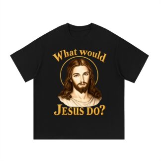 Was würde Jesus tun? Initiale-Stil (Variante 2) – T-Shirt