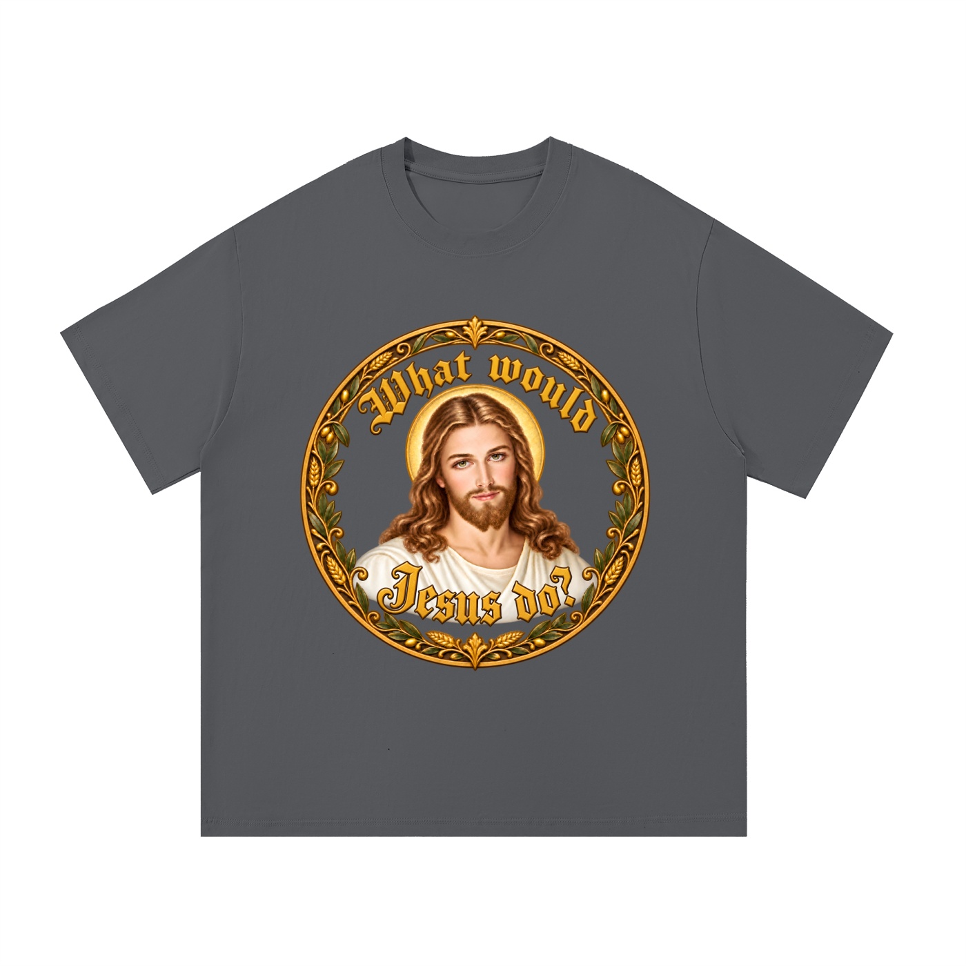 Was würde Jesus tun? Manuskript-Kranz (Variante 5) – T-Shirt – Bild 12