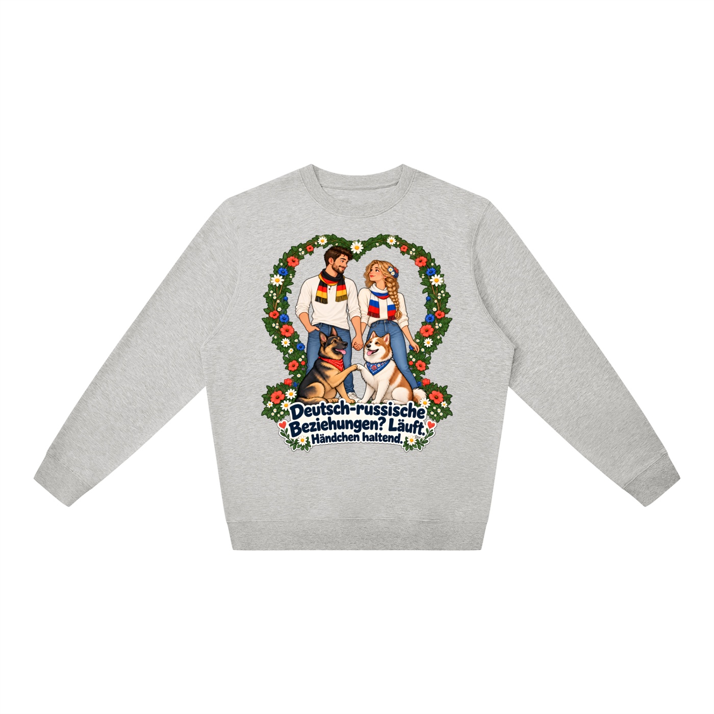 Deutsch-russische Beziehungen? Läuft. Händchen haltend. (Händchen haltend) – Sweatshirt – Bild 7