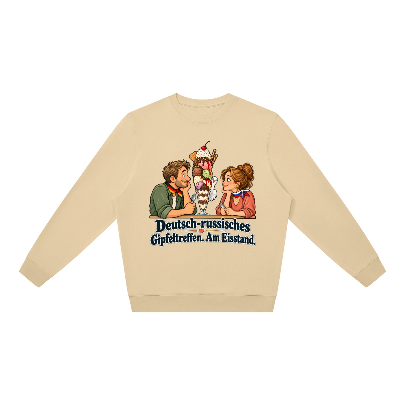 Deutsch-russisches Gipfeltreffen. Am Eisstand. (Gipfeltreffen am Eisstand) – Sweatshirt – Bild 9