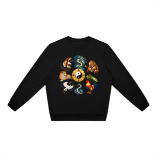 Kung-Fu B – Oversize-Sweatshirt, Freie Komposition