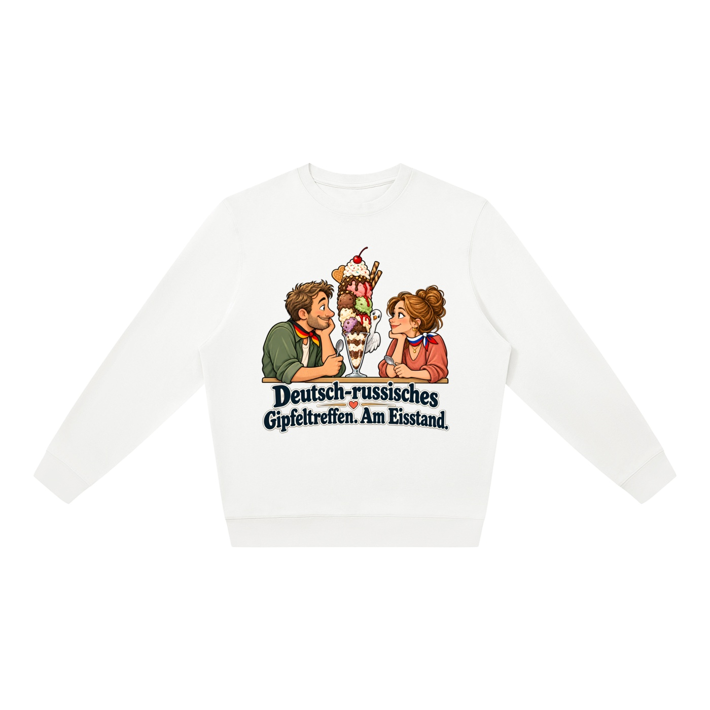 Deutsch-russisches Gipfeltreffen. Am Eisstand. (Gipfeltreffen am Eisstand) – Sweatshirt – Bild 5