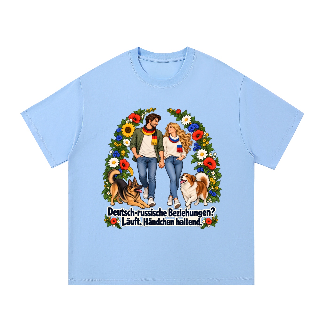 Deutsch-russische Beziehungen? Läuft. Händchen haltend. (Händchen haltend) – T-Shirt · Motiv 2 – Bild 4