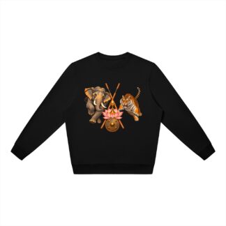 Kalari B – Oversize-Sweatshirt, Dynamische Tiere