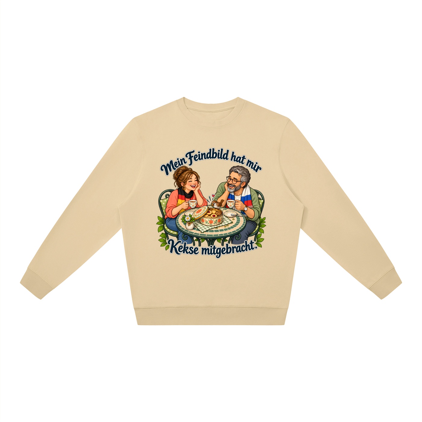 Mein Feindbild hat mir Kekse mitgebracht. (Kekse mitgebracht) – Sweatshirt – Bild 9