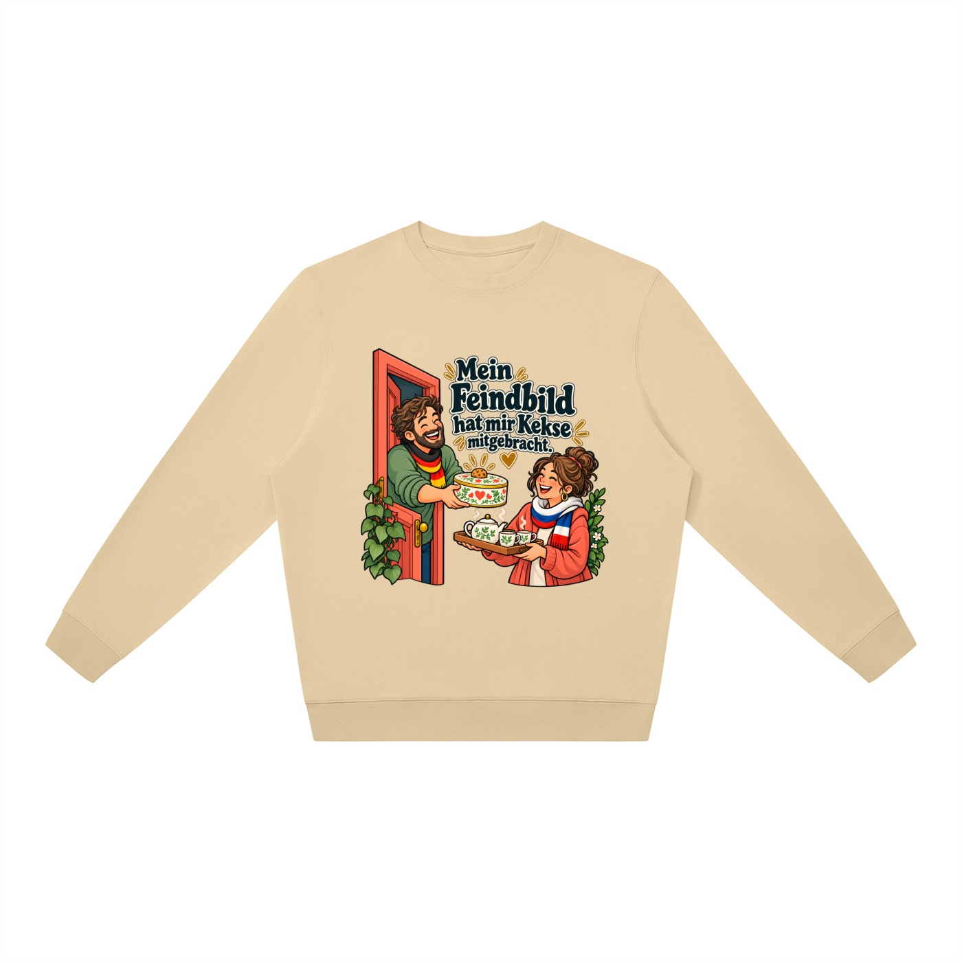 Mein Feindbild hat mir Kekse mitgebracht. (Kekse mitgebracht) – Sweatshirt · Motiv 2 – Bild 7
