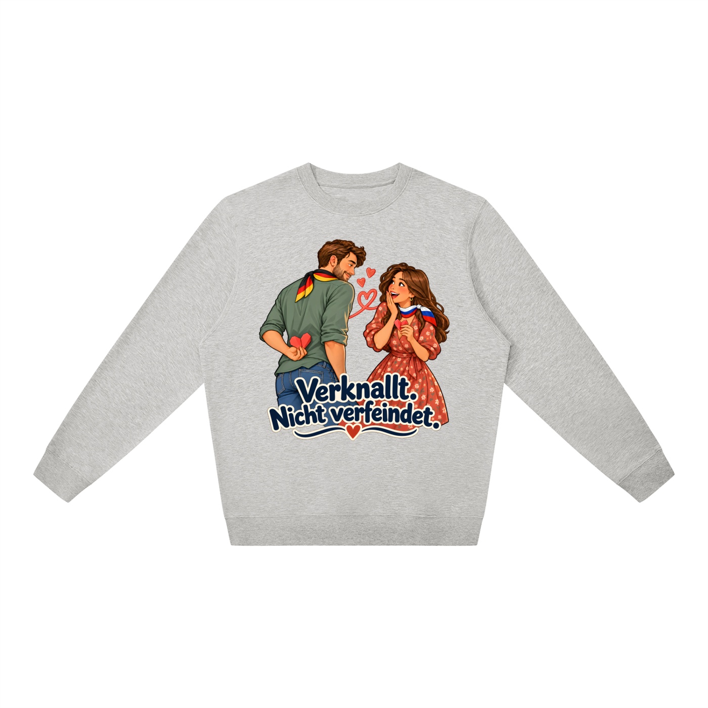 Verknallt. Nicht verfeindet. (Papierherzen) – Sweatshirt · Motiv 2 – Bild 5