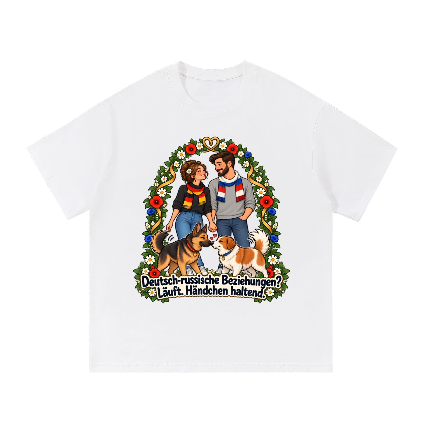 Deutsch-russische Beziehungen? Läuft. Händchen haltend. (Händchen haltend) – T-Shirt · Motiv 3 – Bild 3