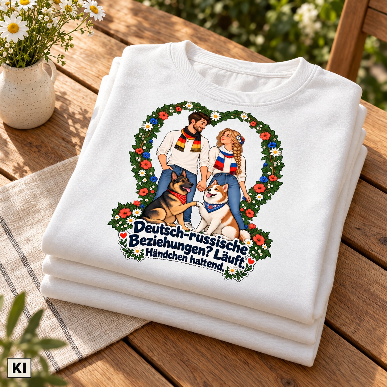 Deutsch-russische Beziehungen? Läuft. Händchen haltend. (Händchen haltend) – Sweatshirt – Bild 14