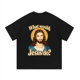 Was würde Jesus tun? Initiale-Stil (Variante 3) – T-Shirt