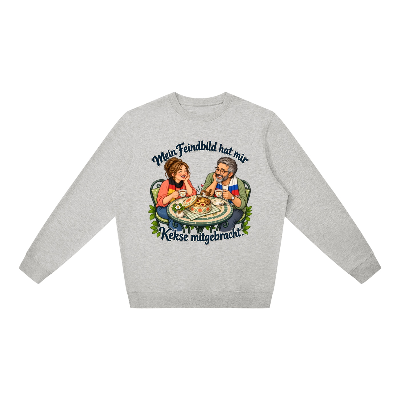 Mein Feindbild hat mir Kekse mitgebracht. (Kekse mitgebracht) – Sweatshirt – Bild 7