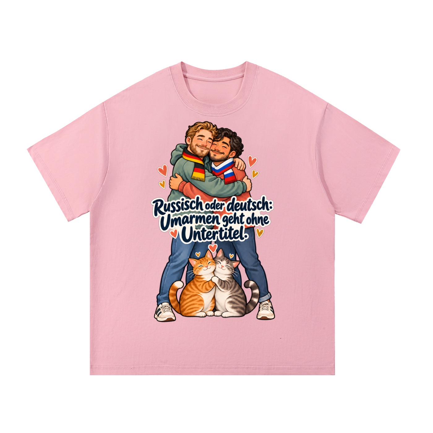 Russisch oder deutsch: Umarmen geht ohne Untertitel. (Umarmen ohne Untertitel) – T-Shirt · Motiv 2 – Bild 11