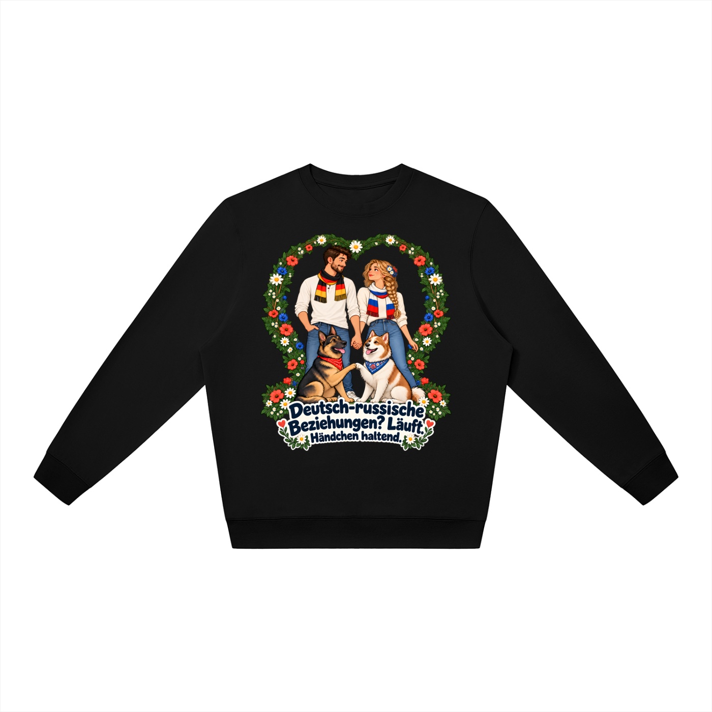Deutsch-russische Beziehungen? Läuft. Händchen haltend. (Händchen haltend) – Sweatshirt