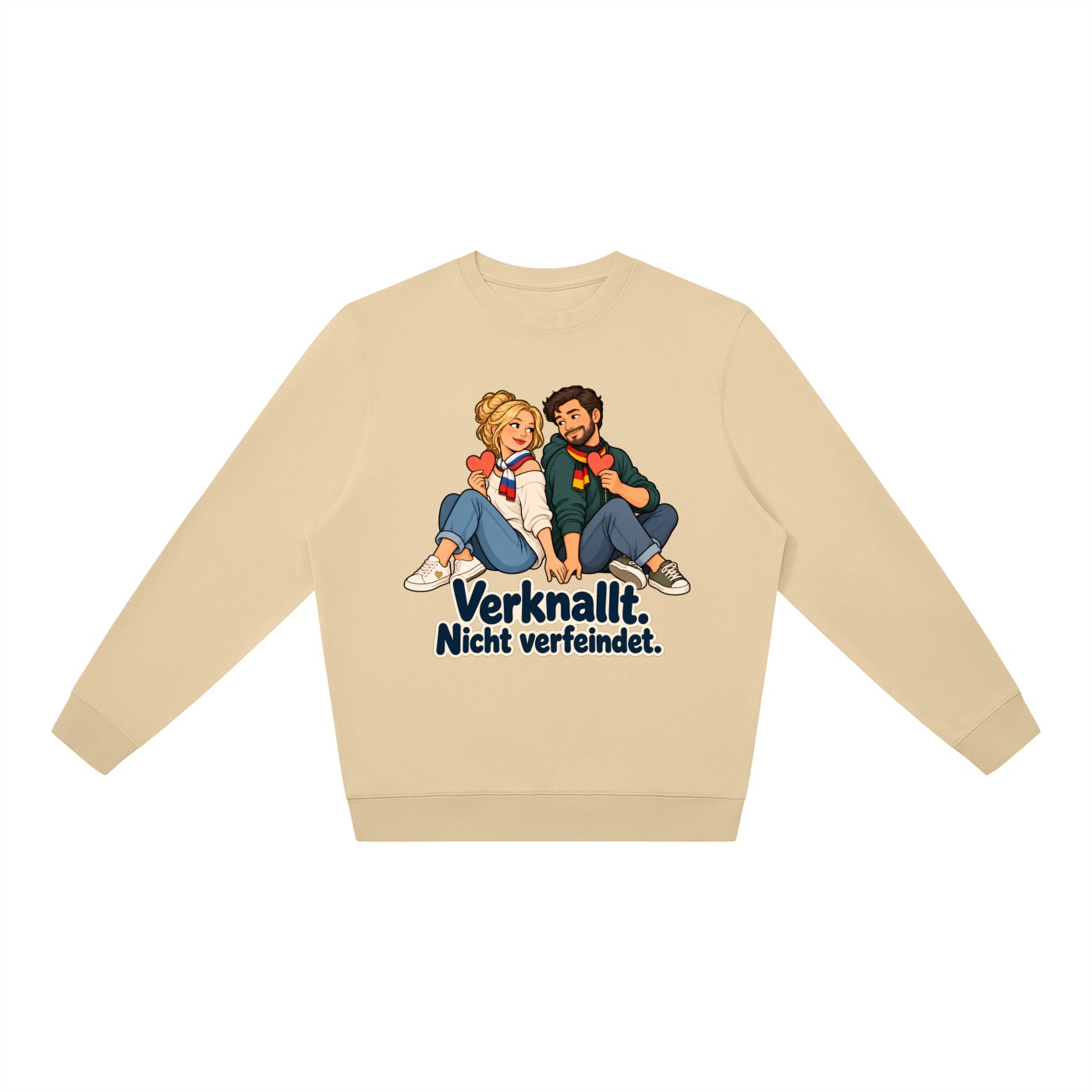 Verknallt. Nicht verfeindet. (Papierherzen) – Sweatshirt – Bild 9