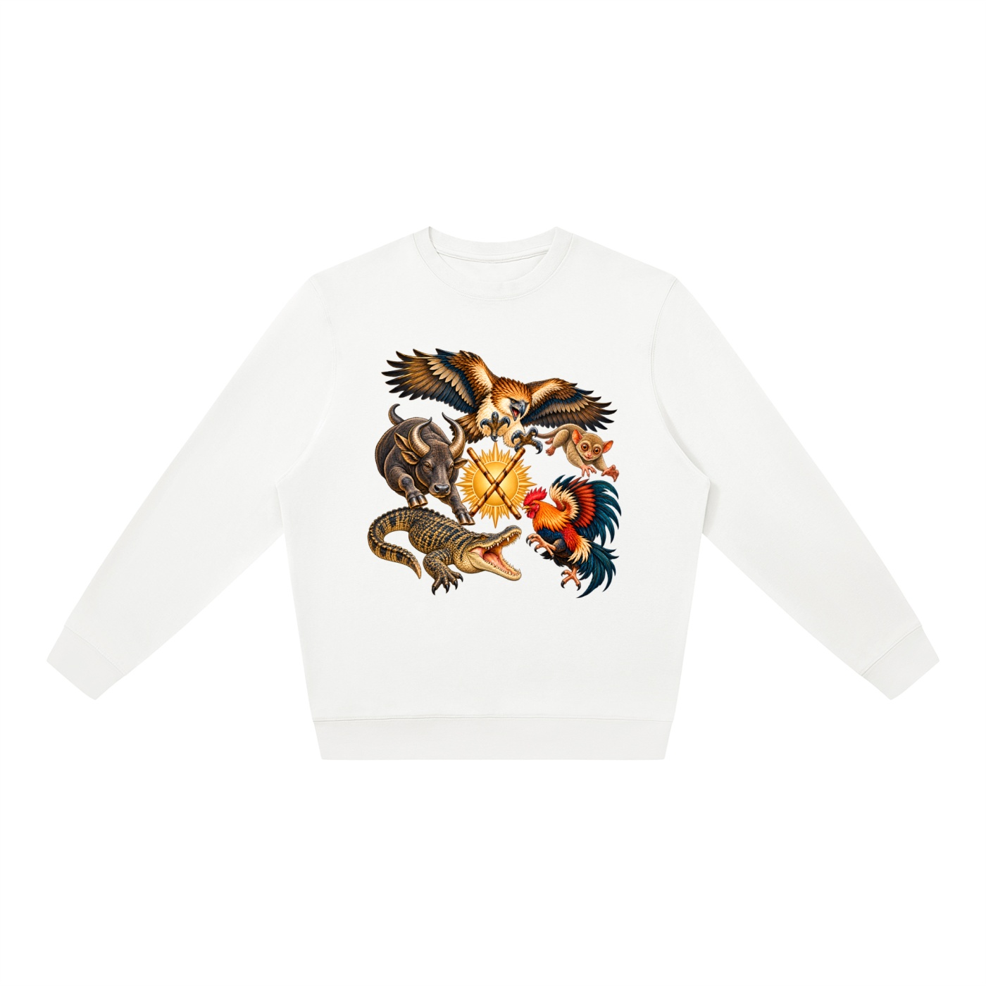 Philippinen A – Oversize-Sweatshirt, Dynamische Tiere – Bild 9