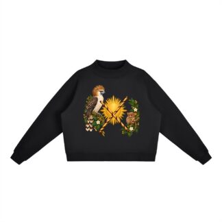 Philippinen B – Damen-Fleece-Sweatshirt, Freie Komposition in Schwarz