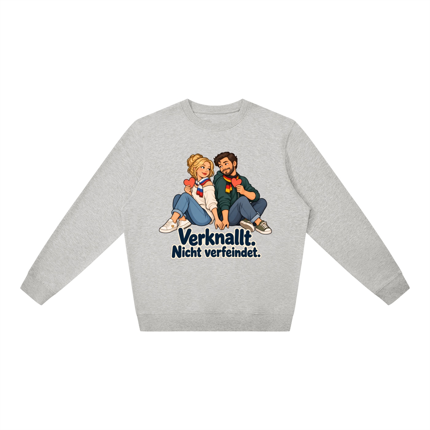 Verknallt. Nicht verfeindet. (Papierherzen) – Sweatshirt – Bild 7