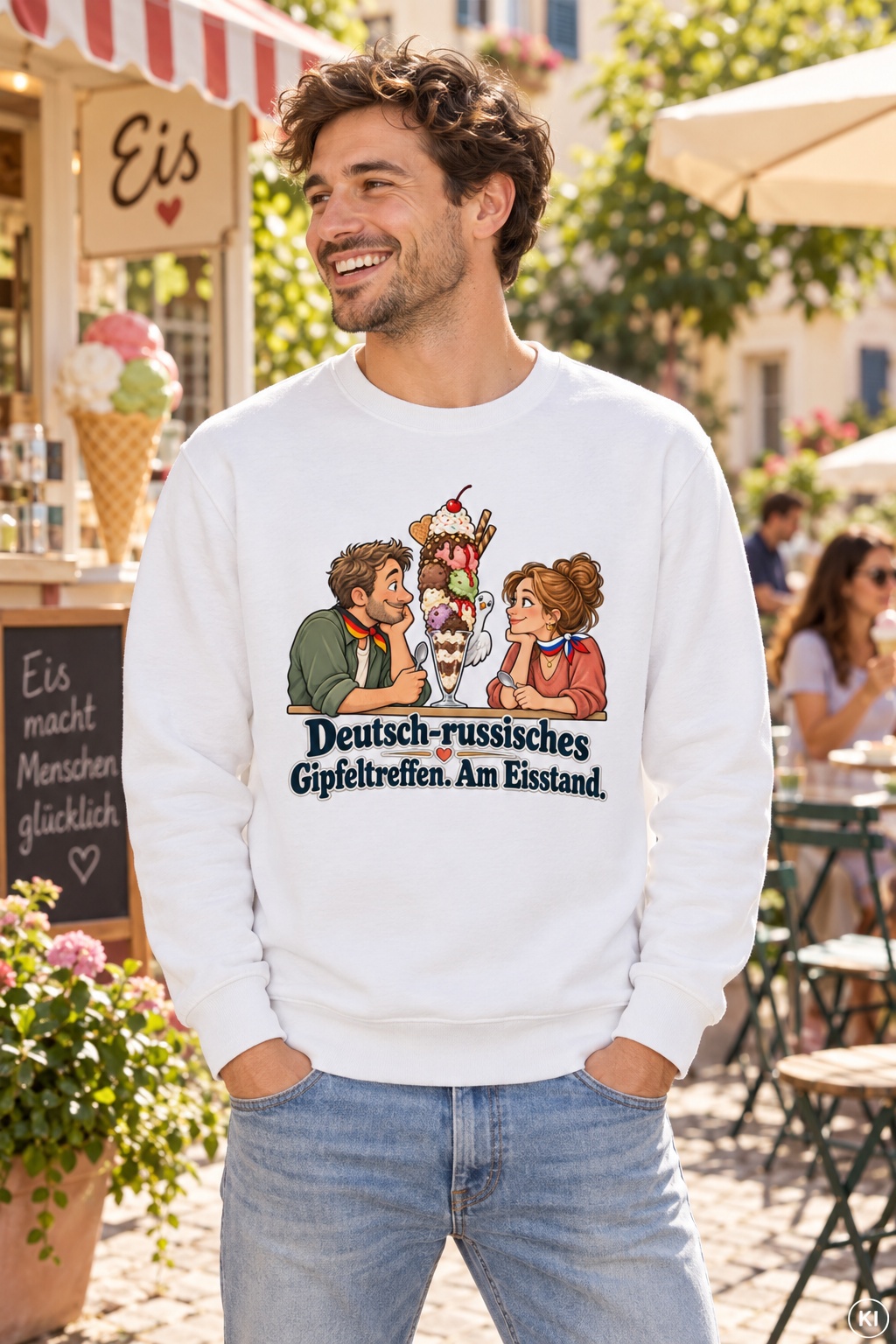 Deutsch-russisches Gipfeltreffen. Am Eisstand. (Gipfeltreffen am Eisstand) – Sweatshirt – Bild 15