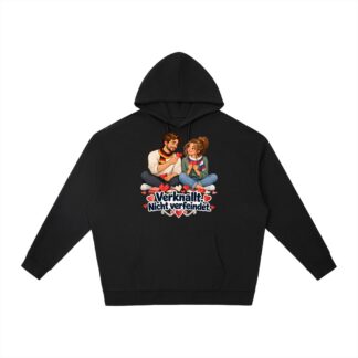 Verknallt. Nicht verfeindet. (Papierherzen) – Hoodie