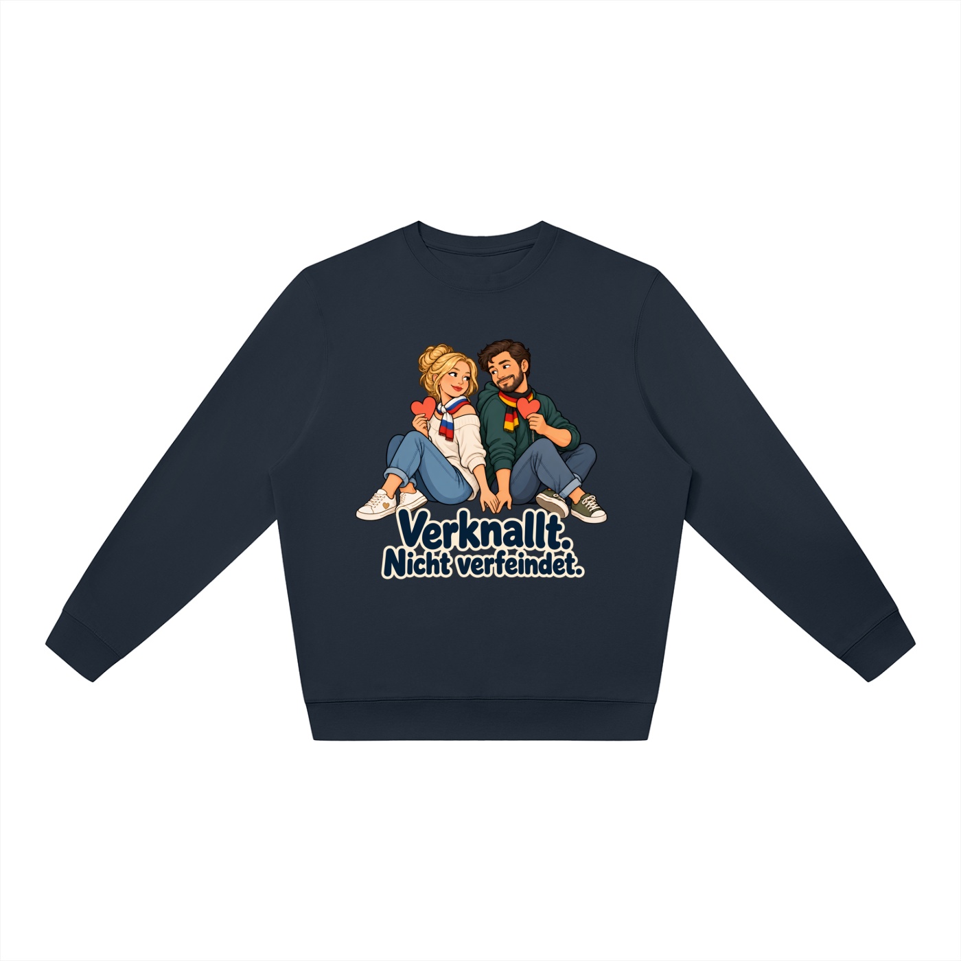 Verknallt. Nicht verfeindet. (Papierherzen) – Sweatshirt – Bild 11