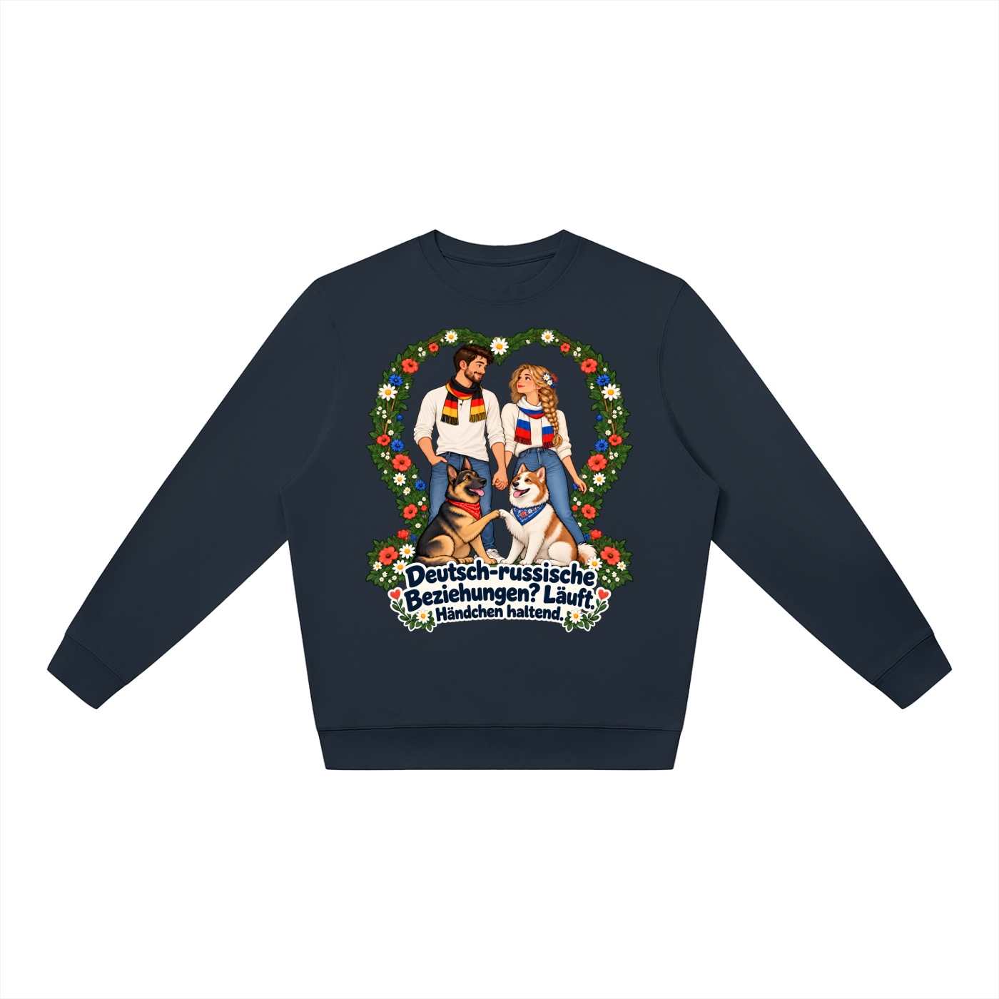 Deutsch-russische Beziehungen? Läuft. Händchen haltend. (Händchen haltend) – Sweatshirt – Bild 11