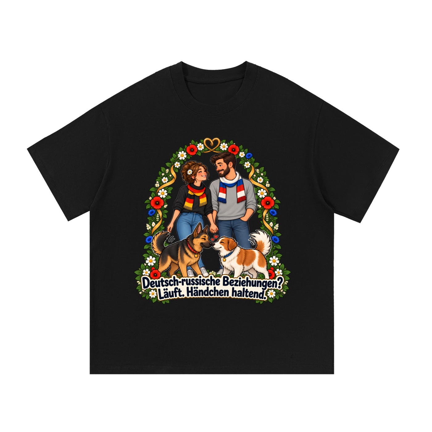Deutsch-russische Beziehungen? Läuft. Händchen haltend. (Händchen haltend) – T-Shirt · Motiv 3