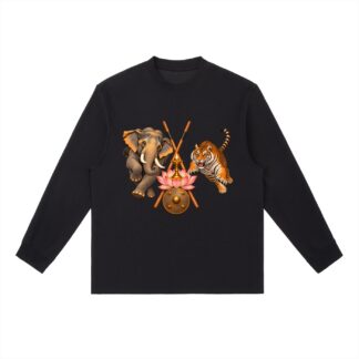 Kalari B – Langarmshirt, Dynamische Tiere