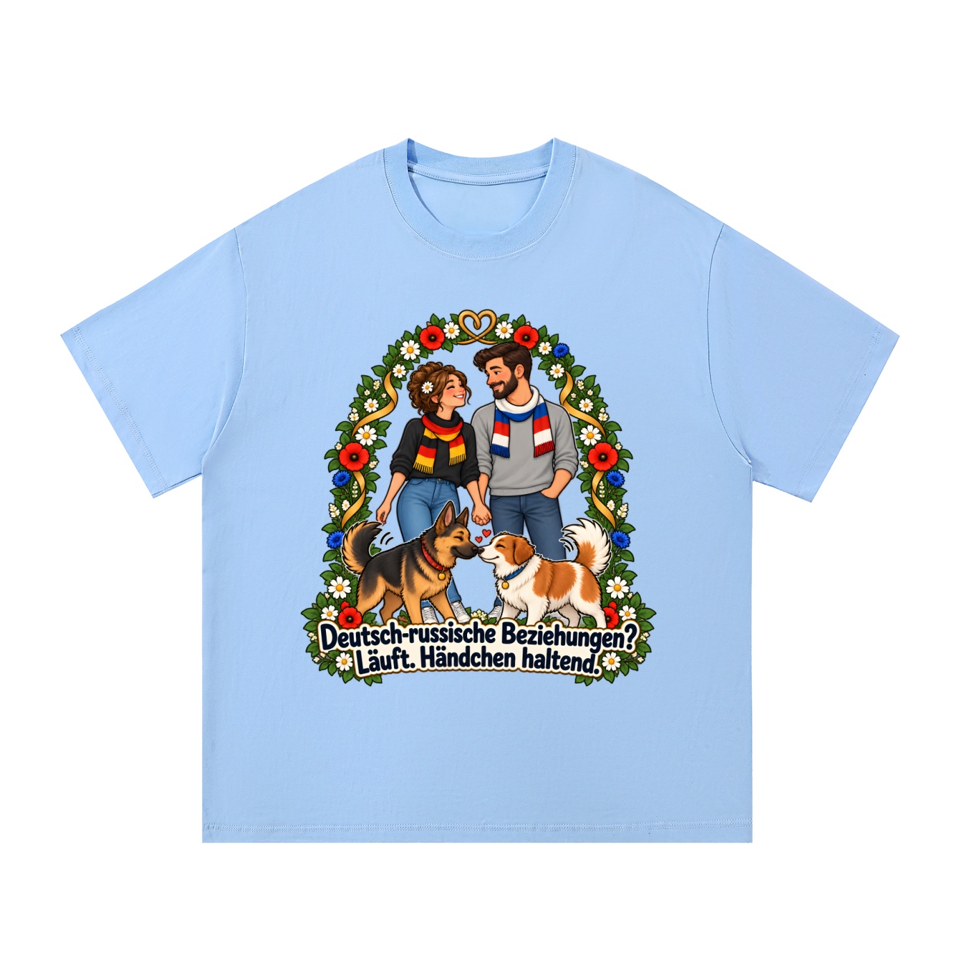 Deutsch-russische Beziehungen? Läuft. Händchen haltend. (Händchen haltend) – T-Shirt · Motiv 3 – Bild 4
