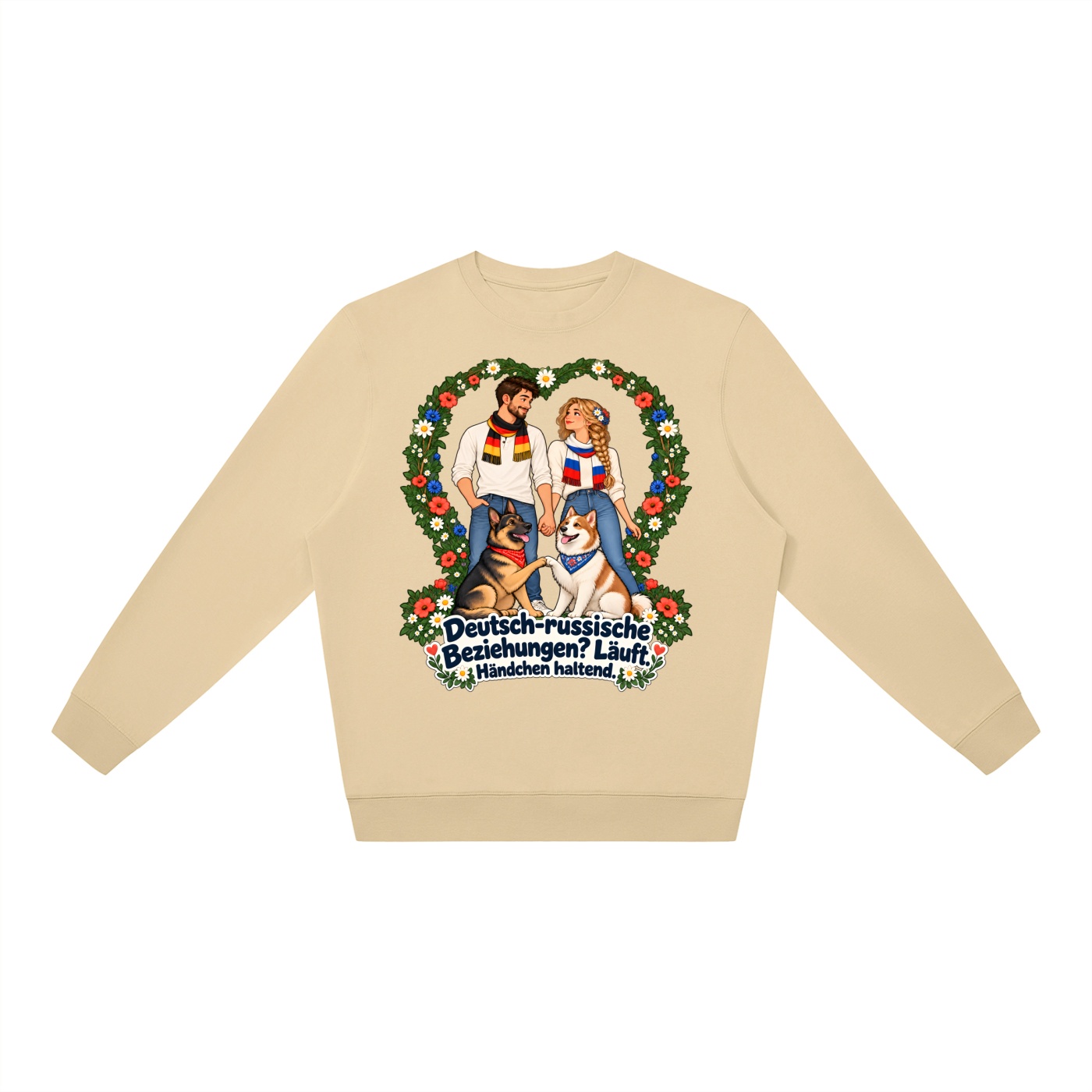 Deutsch-russische Beziehungen? Läuft. Händchen haltend. (Händchen haltend) – Sweatshirt – Bild 9