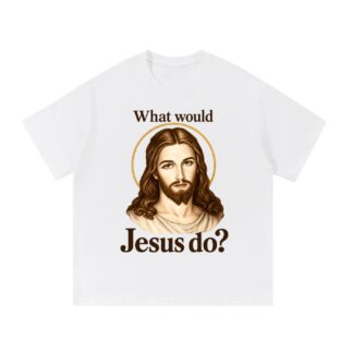 Was würde Jesus tun? Typografie (Variante 3) – T-Shirt