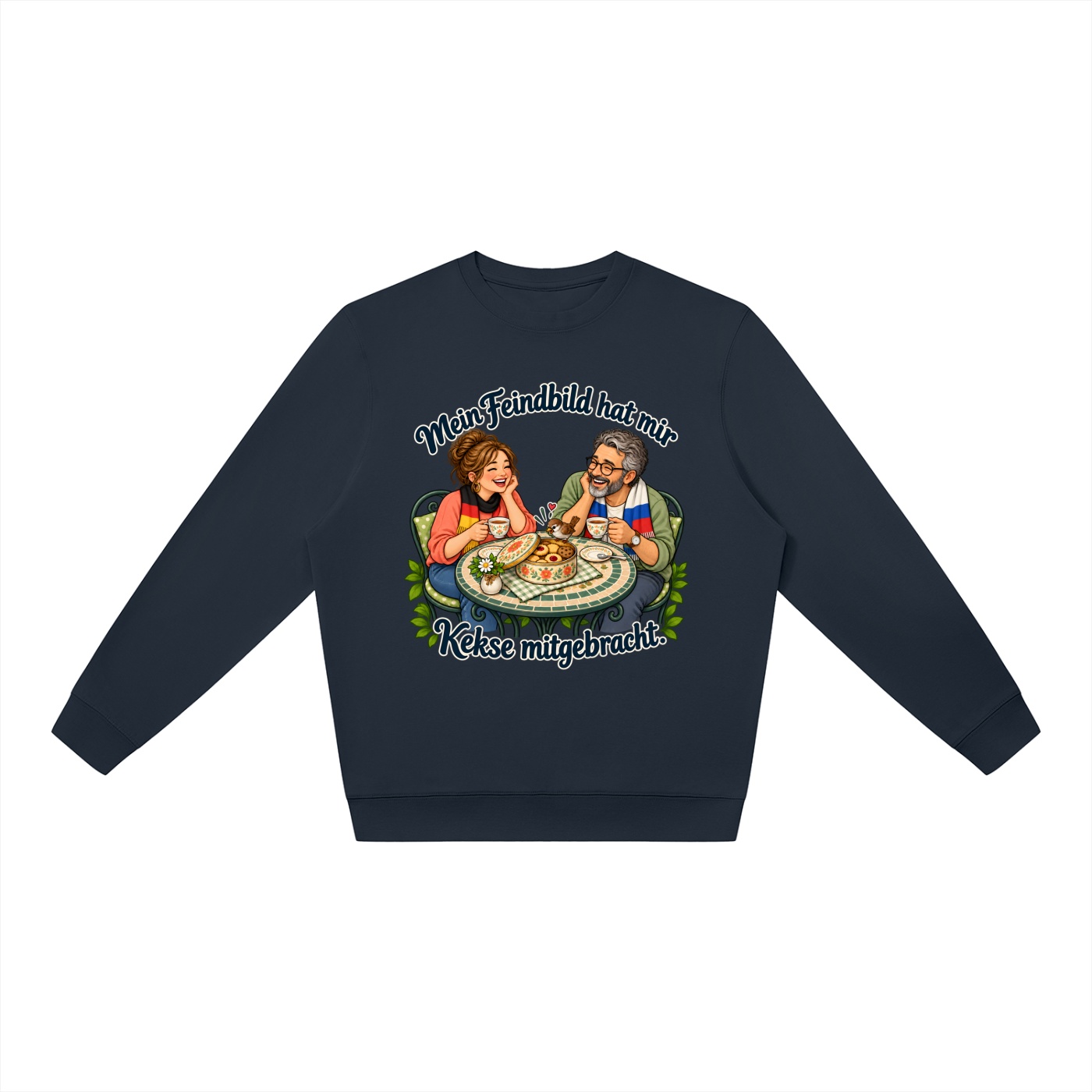 Mein Feindbild hat mir Kekse mitgebracht. (Kekse mitgebracht) – Sweatshirt – Bild 11