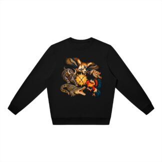 Philippinen A – Oversize-Sweatshirt, Dynamische Tiere
